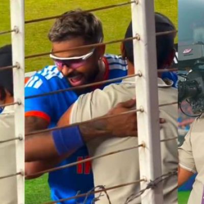 Hardik Pandyas six hits cameraman, star hug and ice pack moment goes viral – The Tribune