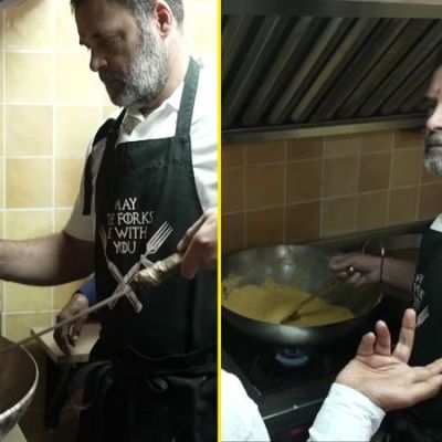 Rahul Gandhi tries his hand at making imarti, besan laddoo at old Delhis Ghantewala sweet shop – The Tribune