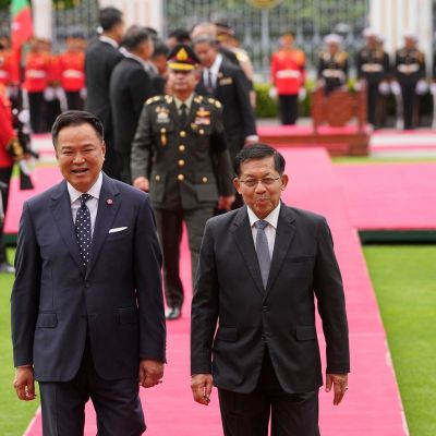 Thailand’s grand welcome for visiting Myanmar leader sparks condemnation