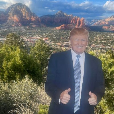 I Don-bombed Sedona with a Trump cardboard cutout