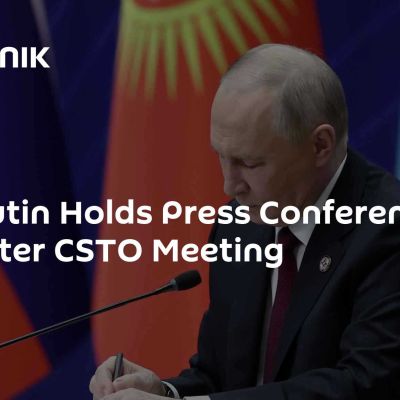 Putin Holds Press Conference After CSTO Meeting