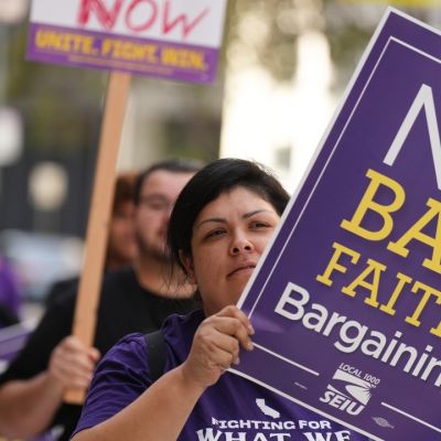 California state workers begin 1-day strike over return-to-office mandate, pay and healthcare
