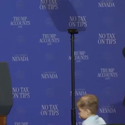 Donald Trump Turns Sweet Moment With Little Boy Into Jab At Joe Biden