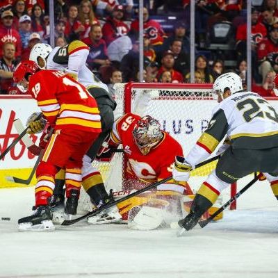 Jack Eichel’s 2-goal night leads Knights past Flames