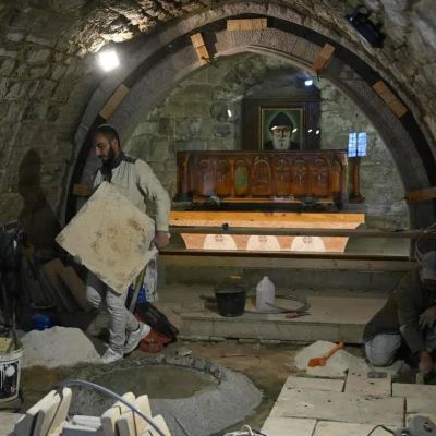 At tomb of Lebanon’s miracle saint, faithful await the pope