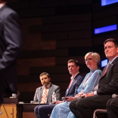 In tame first debate, candidates vying to replace Rep. Chris Stewart try to stand out
