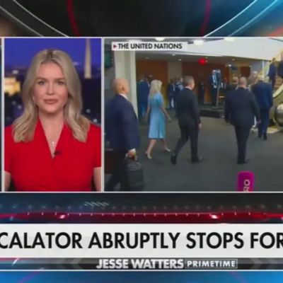 Trump’s press secretary is claiming sabotage after an escalator stalled on her boss.