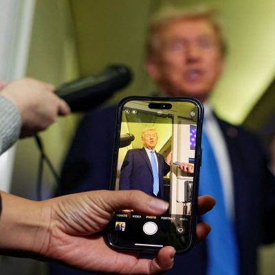 Trump posts on social media run the gamut from politics to garbage