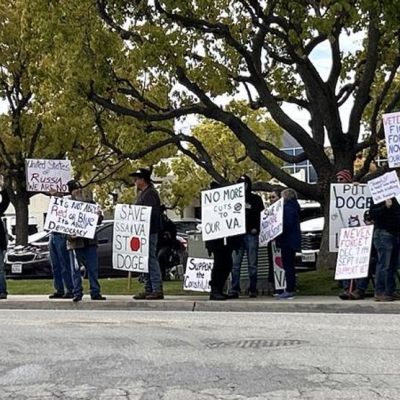 Protesters rally at Bakersfield VA clinic against looming cuts