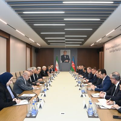 Azerbaijani FM meets with his Iranian counterpart (PHOTO)