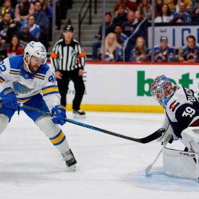 Robert Thomas’ hat trick helps Blues beat Avs, continue playoff push