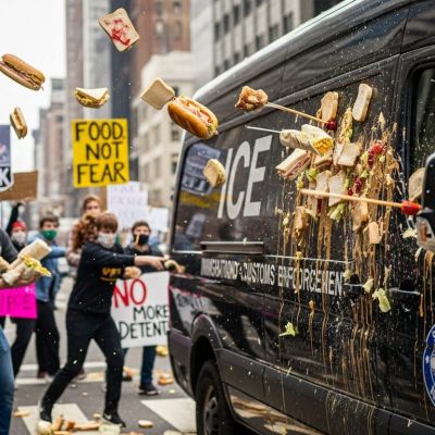 Protesters Discover PB&J More Effective Than Tuna Melts Against ICE Agents