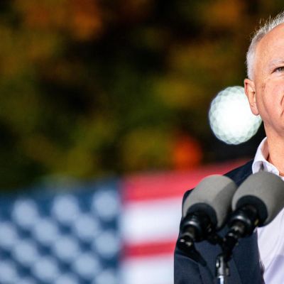 Tim Walz campaigning in three Michigan cities on Friday