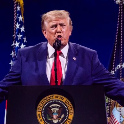 Trump touts America’s “golden age”, attacks communism in delayed July 4th speech