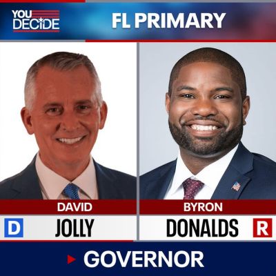 Florida Primary: Byron Donalds, David Jolly to compete for Florida governor in November