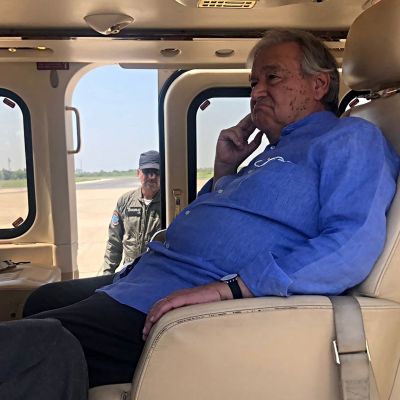 U.N. Chief Guterres Touches Down in Beirut for ‘Visit of Solidarity’