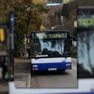 Photo of bus displaying ‘[Expletive] Trump’ message was taken in 2020