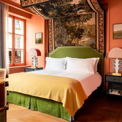 Wes Anderson meets granny chic at a boutique Paris hotel: Le Grand Mazarin