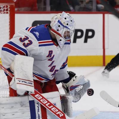 Dylan Garand’s 1st career shutout carries Rangers to 2-0 win over Red Wings