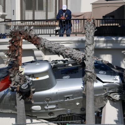 Five Injured After Helicopter Loses Control and Collides with Trees Before Crashing Near Huntington Beach in California
