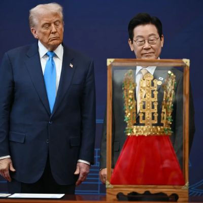 ‘I would like to wear it right now’: Trump after receiving South Korea’s highest decoration