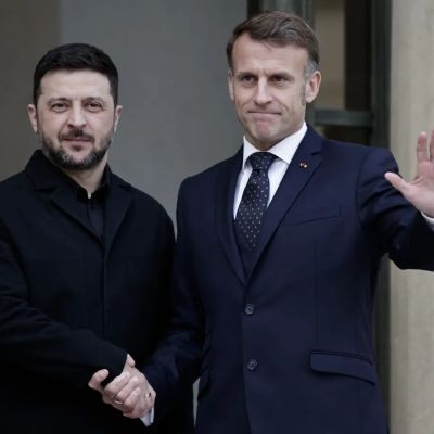 Zelensky meets Macron in Paris to shore up support for Ukraine as Trump pushes plan to end war