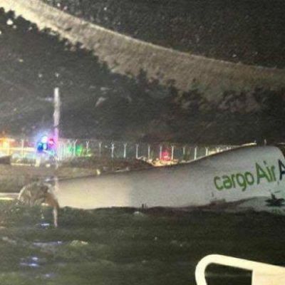 Tragedy at Hong Kong Airport: Cargo plane plunges into sea after runaway skid