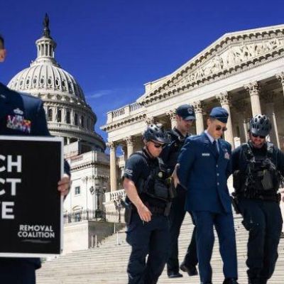 Air Force officer arrested on Capitol Hill following Trump impeachment remarks
