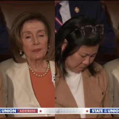 Nancy Pelosi and Her Friend Look Absolutely WASTED at the State of the Union – Did Fancy Nancy Raid the Congressional Liquor Stash Before the Speech? (Video) – Defiant America