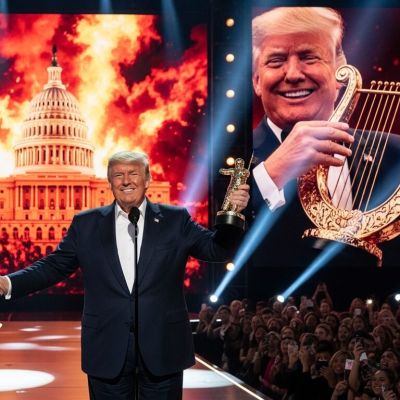 Trump Awarded Honorary Gold MTV VMA for Lyre Performance as Republic Burns – Unsourced News