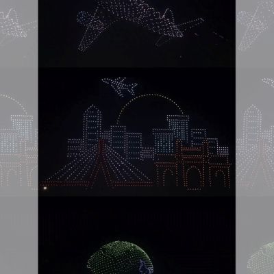 Navi Mumbai airport preps for launch, 1,515 drones deck sky ahead of eve of commencement