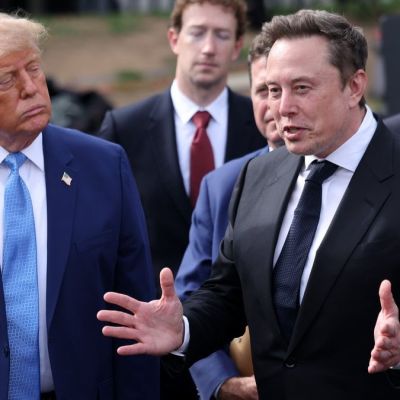 The moment Elon Musk lands gaff over Trump renaming AI ‘super-intelligence’
