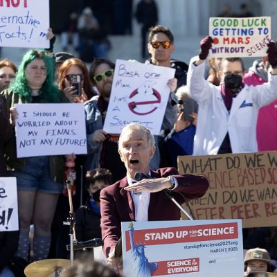 Scientists rally across US against Trump’s cuts to life-saving research, health, climate agencies