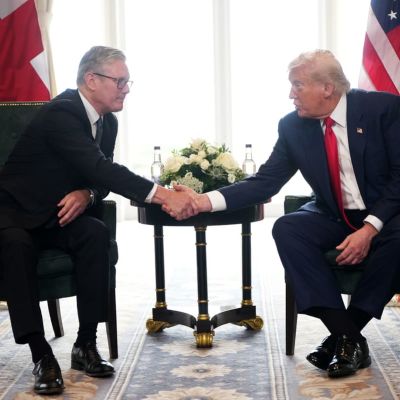 What US president Donald Trump is doing during his state visit to the UK