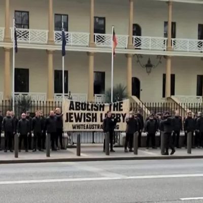 Police allowed neo-Nazi protest outside NSW parliament