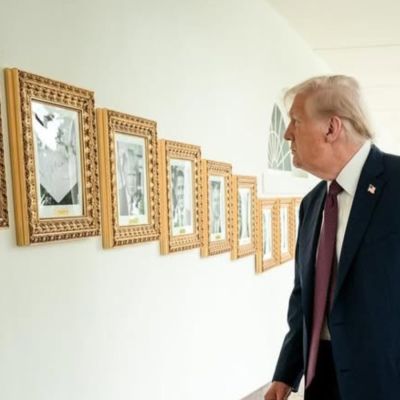 Trump Mocks Biden by Replacing His Portrait With a Framed Autopen