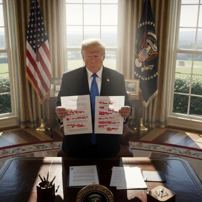 Trump Calls for Release of Both Pages of the Epstein File That Don’t Mention His Name