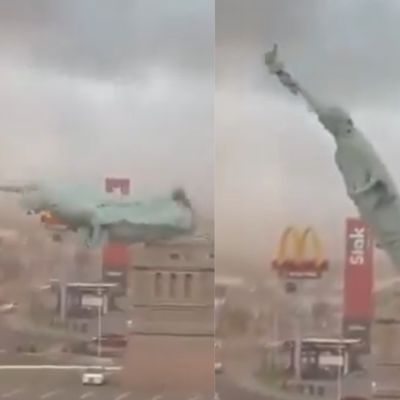 Viral Video Shows Statue Of Liberty Toppled By Strong Winds? Here’s The Truth