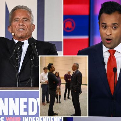 RFK Jr., Vivek Ramaswamy hold backstage chat on 'military industrial...