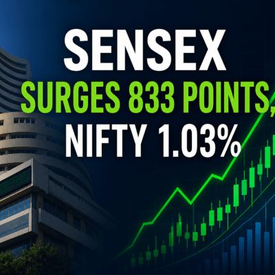 Sensex jumps 833 points, Nifty up 1.03% amid soft oil, de-escalation hopes, poll trends