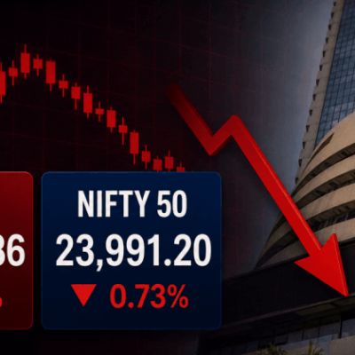 Market Review: Sensex slips below 77,000, Nifty falls 150 points amid IT rout