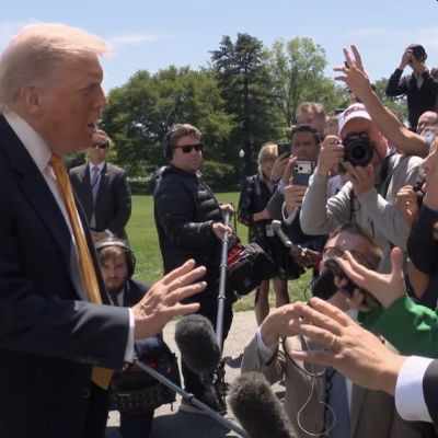 Democrats giddy over Trump’s wording of gaggle answer, run with out-of-context sound bite