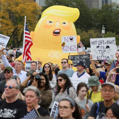 Protesters join nationwide ‘No Kings’ rallies against Donald Trump’s policies