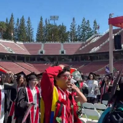 Watch: Students Wave Palestinian Flags, Walk Out As Sundar Pichai Addresses Stanford Graduates