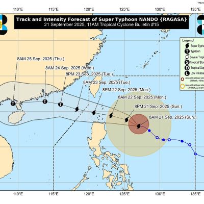 ‘Nando’ now a super typhoon
