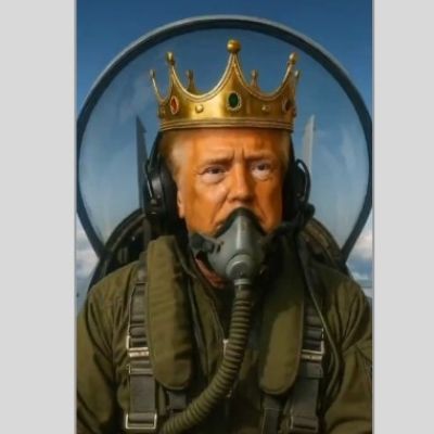Trump posts AI video of himself in KING TRUMP jet, bombing protesters with liquid