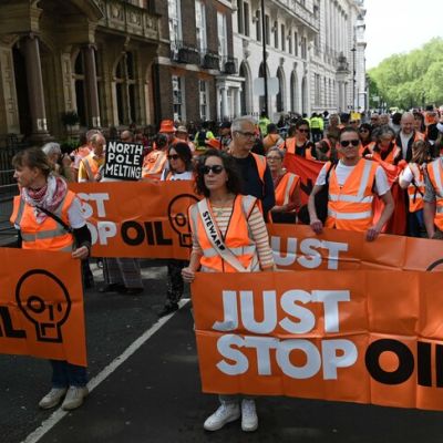 Just Stop Oil returns to streets with protest outside UK Parliament