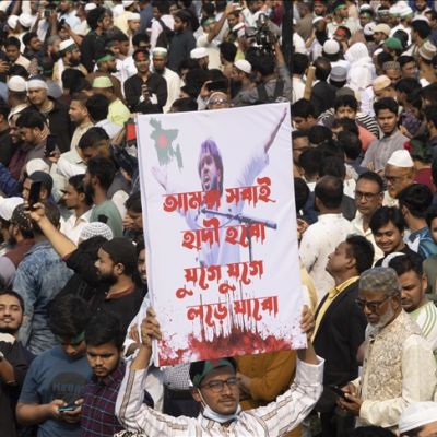 Hundreds of thousands join funeral of Bangladesh’s popular uprising figure Hadi