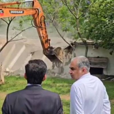 FC camp demolished during anti-encroachments operation in Islamabad