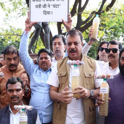 MP Cong protests Indore water issue, demands minister’s resignation